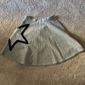 Gray Skirt with Black Star Accent